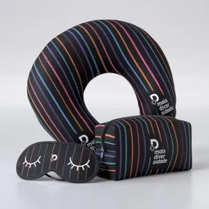 Kit Viagem Almofada Pescoço + Máscara + Necessaire