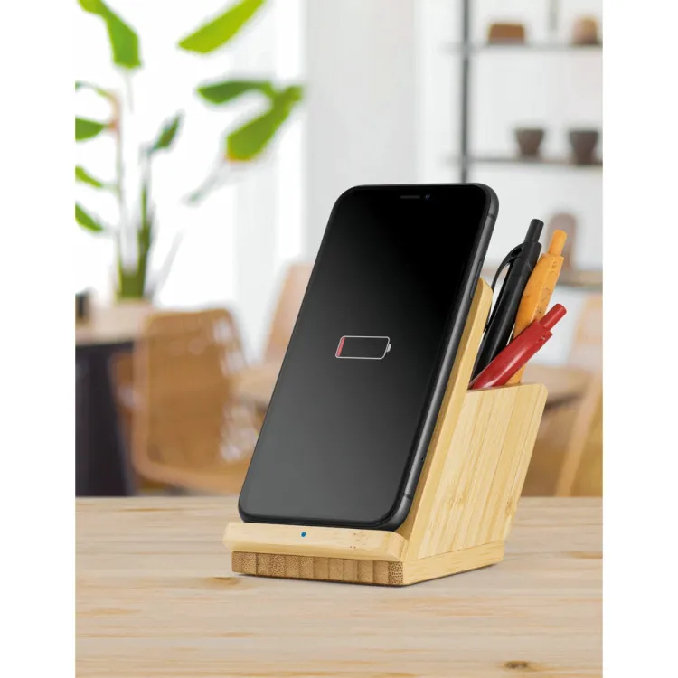 Carregador wireless em bambu LEAVITT II
