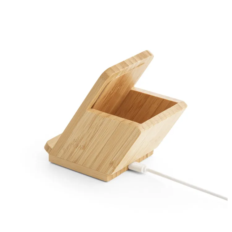 Carregador wireless em bambu LEAVITT II