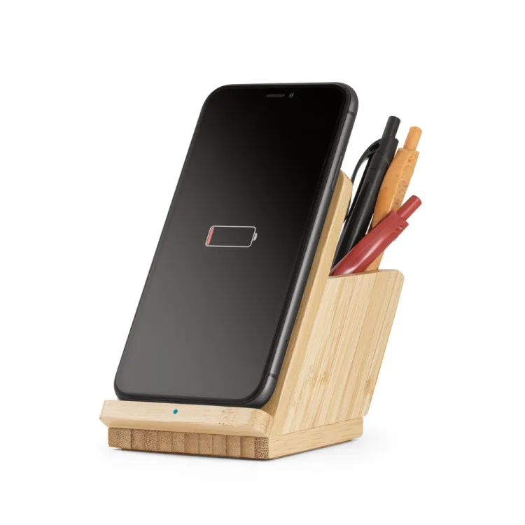 Carregador wireless em bambu LEAVITT II