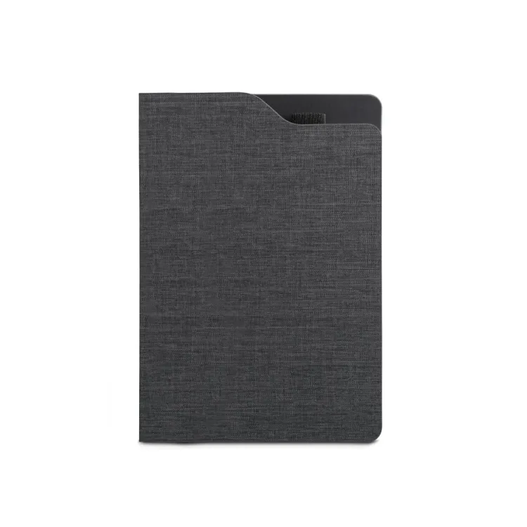 LOBATO. Caderno A5 de capa dura em tecido poliéster 100% reciclado (100% rPET) com folhas pautadas
