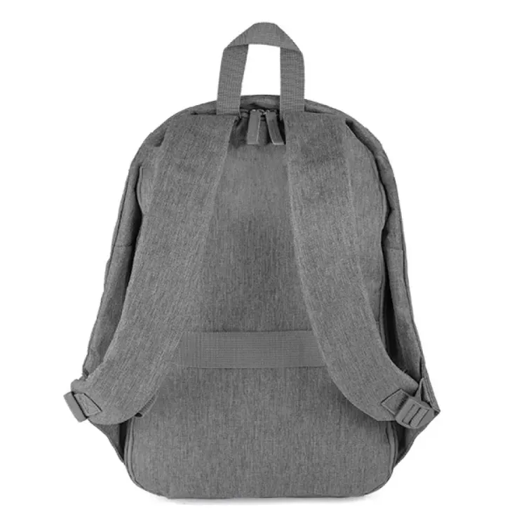 MOCHILA ANTIFURTO EM POLIESTER 300D - 14L - MELANGE CINZA