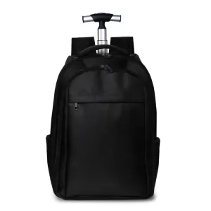 MOCHILA EM POLYESTER 600D COM RODINHA - 35L - PRETA