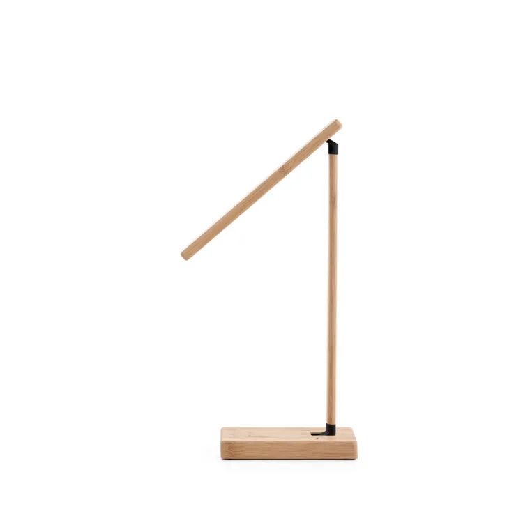MOREY. Luminária em bambu com carregador wireless
