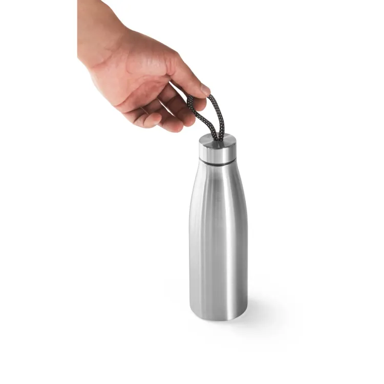 MORGAN. Squeeze em aço inox (90% reciclado) com pega com padrão 710 mL