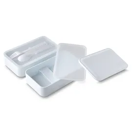 Miniatura de imagem do produto Marmita Plástica com 2 Compartimentos e Talheres