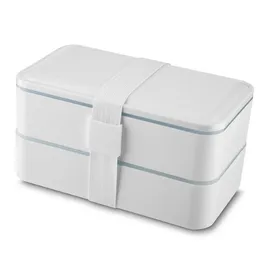 Miniatura de imagem do produto Marmita Plástica com 2 Compartimentos e Talheres