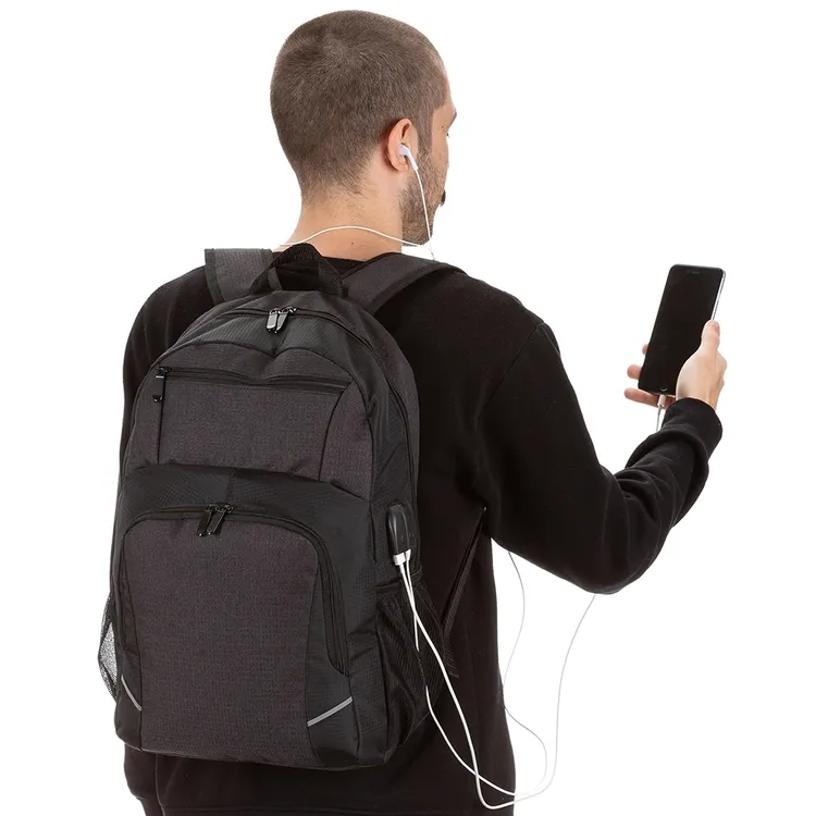 Mochila para Notebook com saída USB e Fone de ouvido