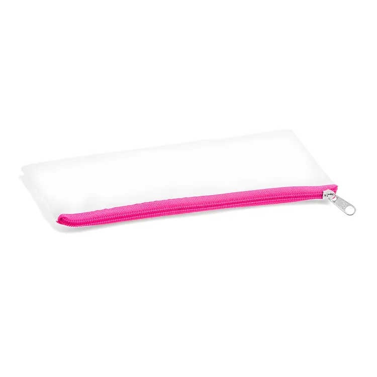 NECESSAIRE EM NYLON 210 RESINADO - ROSA - 24X10,5CM
