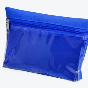 NECESSAIRE EM OXFORD / PVC - AZUL - 19X12,5CM