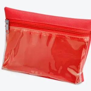 NECESSAIRE EM OXFORD / PVC - VERMELHA - 19X12,5CM