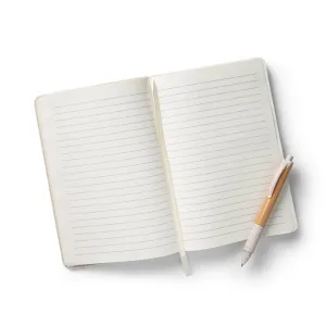 NERVAL. Caderno A5 em linho (230 g/m²) com folhas pautadas