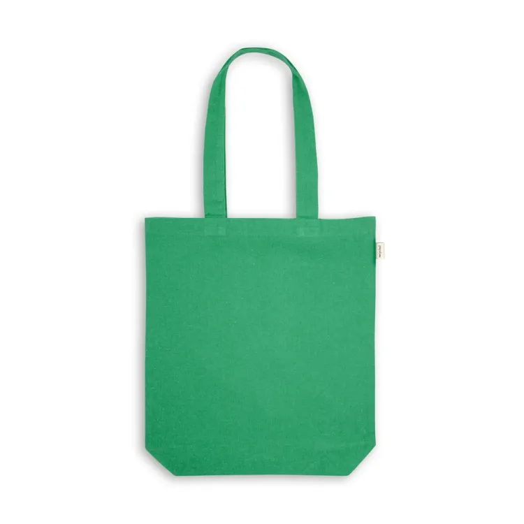 PRAGA. Sacola em 70% algodão reciclado e 30% poliéster reciclado (220g/m²) sem tingimento