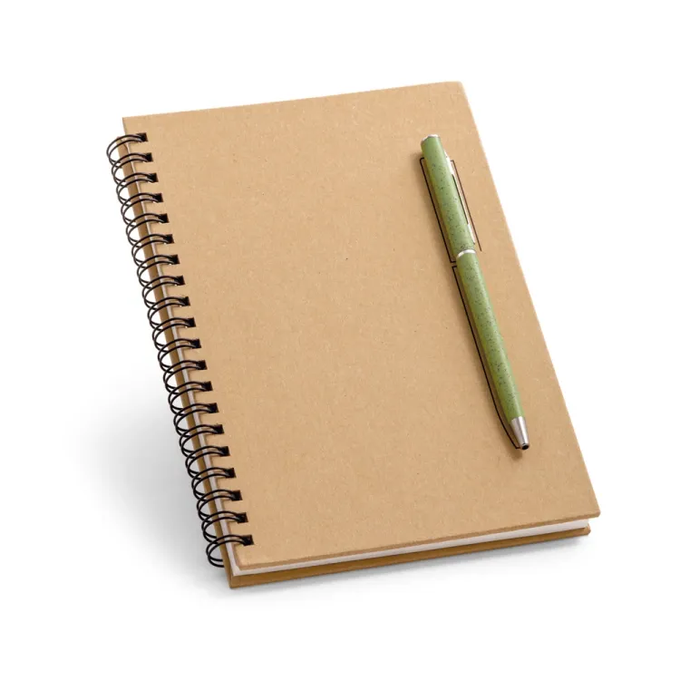 ROCK. Caderno em papel kraft com folhas lisas em papel pedra (120 g/m²)