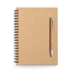 ROCK. Caderno em papel kraft com folhas lisas em papel pedra (120 g/m²)