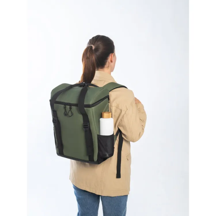 ROMA L. Mochila térmica almofadada em 600D ripstop em poliéster reciclado (100% rPET)