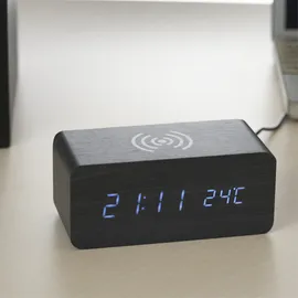 Imagem do produto Relógio de Madeira com Carregamento por Indução