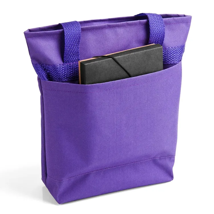 SACOLA COM BOLSO EXTERNO EM NYLON 600 - ROXO - 5L