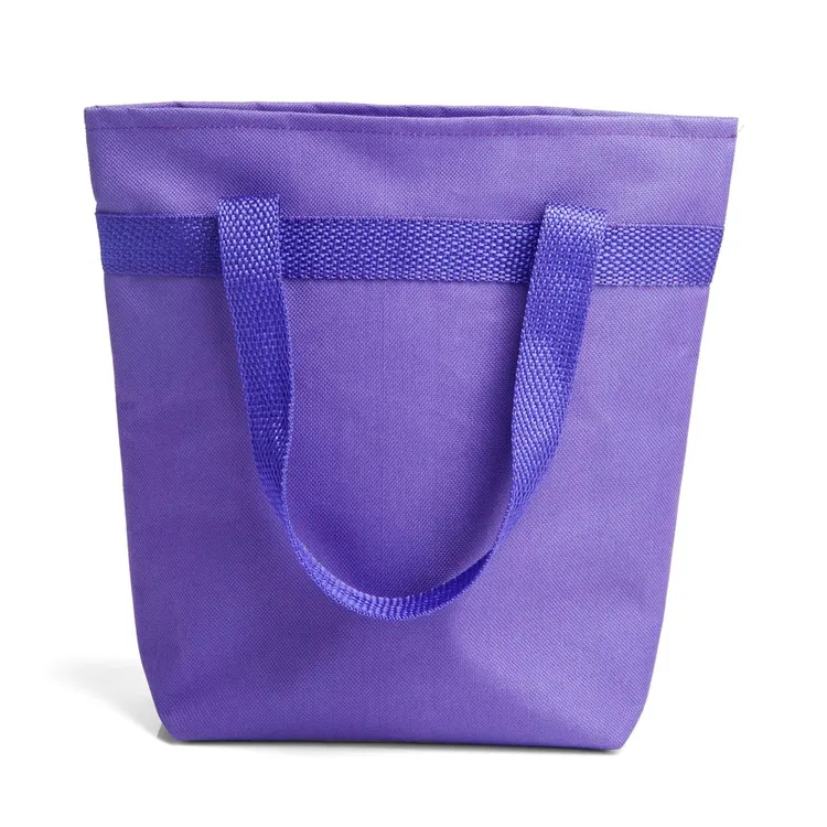 SACOLA COM BOLSO EXTERNO EM NYLON 600 - ROXO - 5L