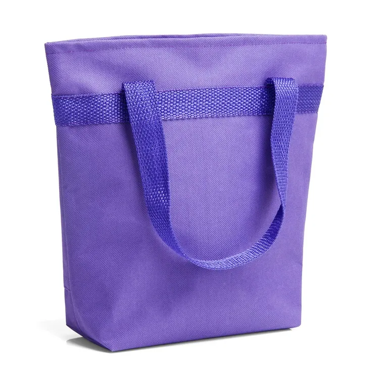 SACOLA COM BOLSO EXTERNO EM NYLON 600 - ROXO - 5L