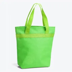 SACOLA TÉRMICA EM NYLON 600 - VERDE - 5L - 20,5X8X27CM