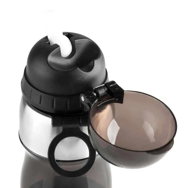 SQUEEZE FUMÊ REVESTIDO EM AÇO INOX - 400 ML