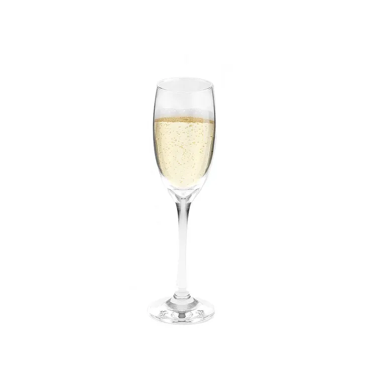 TAÇA DE VIDRO P/CHAMPAGNE 190 ML C/ ESPAÇO  P/GARRAFA MINI (NÃO ACOMPANHA GARRAFA)