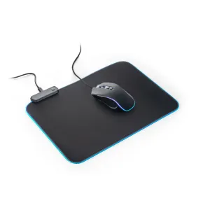 THORNE MOUSEPAD RGB. Tapete para jogos em poliéster com base antiderrapante em borracha