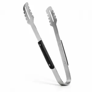 PEGADOR EM MADEIRA / INOX - PRETO - 33CM