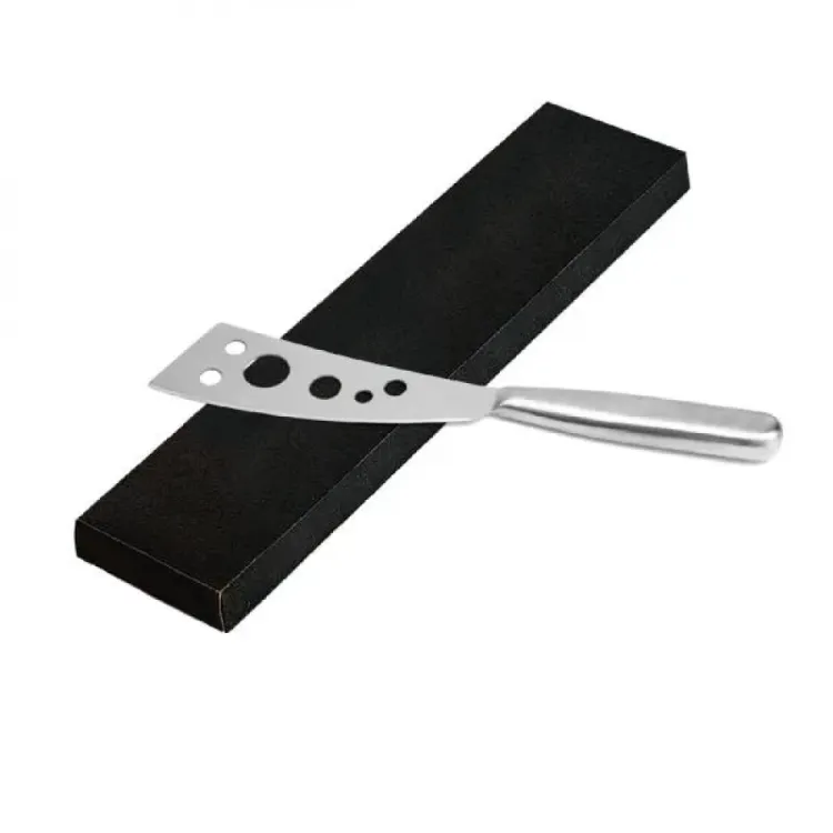 FACA EM AÇO INOX ESCOVADO TAMANHO 5  COM 6 FUROS