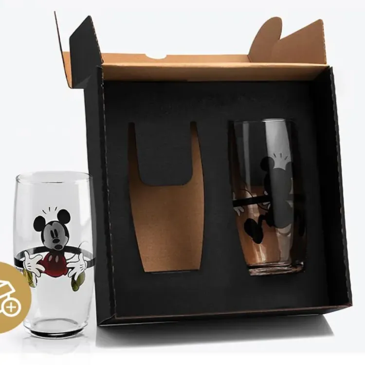 JOGO DE COPOS VIDRO 300 ML - MICKEY - 2 PÇS