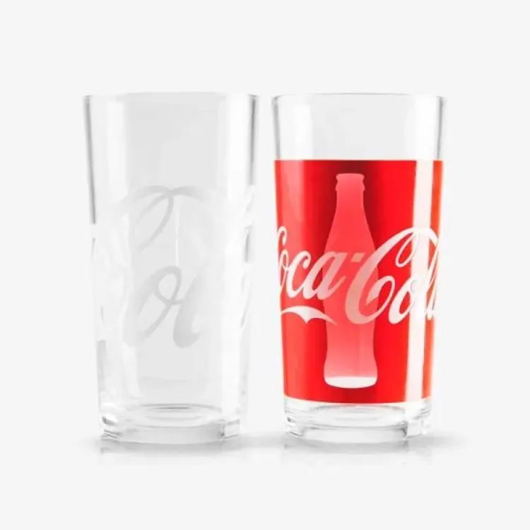 JOGO DE COPOS VIDRO 390 ML - COCA COLA CLASSIC - 2 PÇS