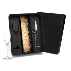 KIT DE TAÇAS DE VIDRO P/ CHAMPAGNE 190 ML - 2 PÇS 