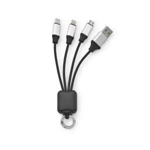 YALOW. Cabo USB de carregamento rápido 3 em 1 com corpo em PET 100% reciclado (100% rPET)