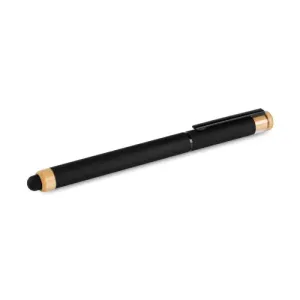 CANETA ROLLER EM ALUMÍNIO RECICLADO /  BAMBU - PRETA