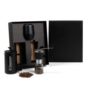 KIT CAFETEIRA, MOEDOR E COPO TÉRMICO - 3 PÇS