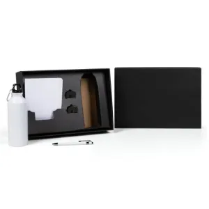 KIT SQUEEZE, CADERNETA E CANETA - BRANCO - 3 PÇS