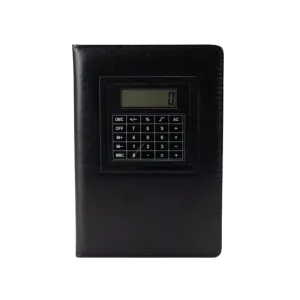 Caderneta PU com Calculadora